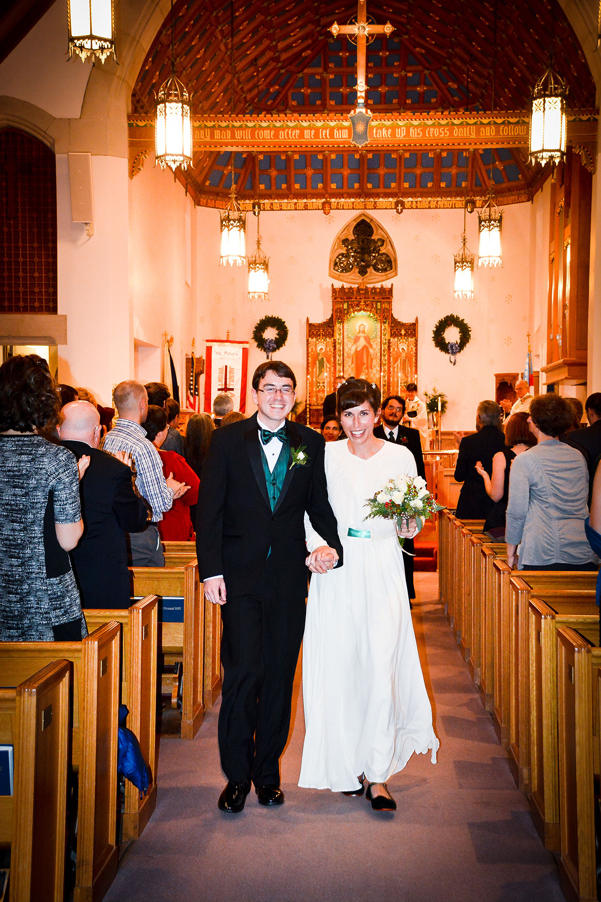 Wedding ceremony at St. Peter's Episcopal Cathedral in Helena, Montana